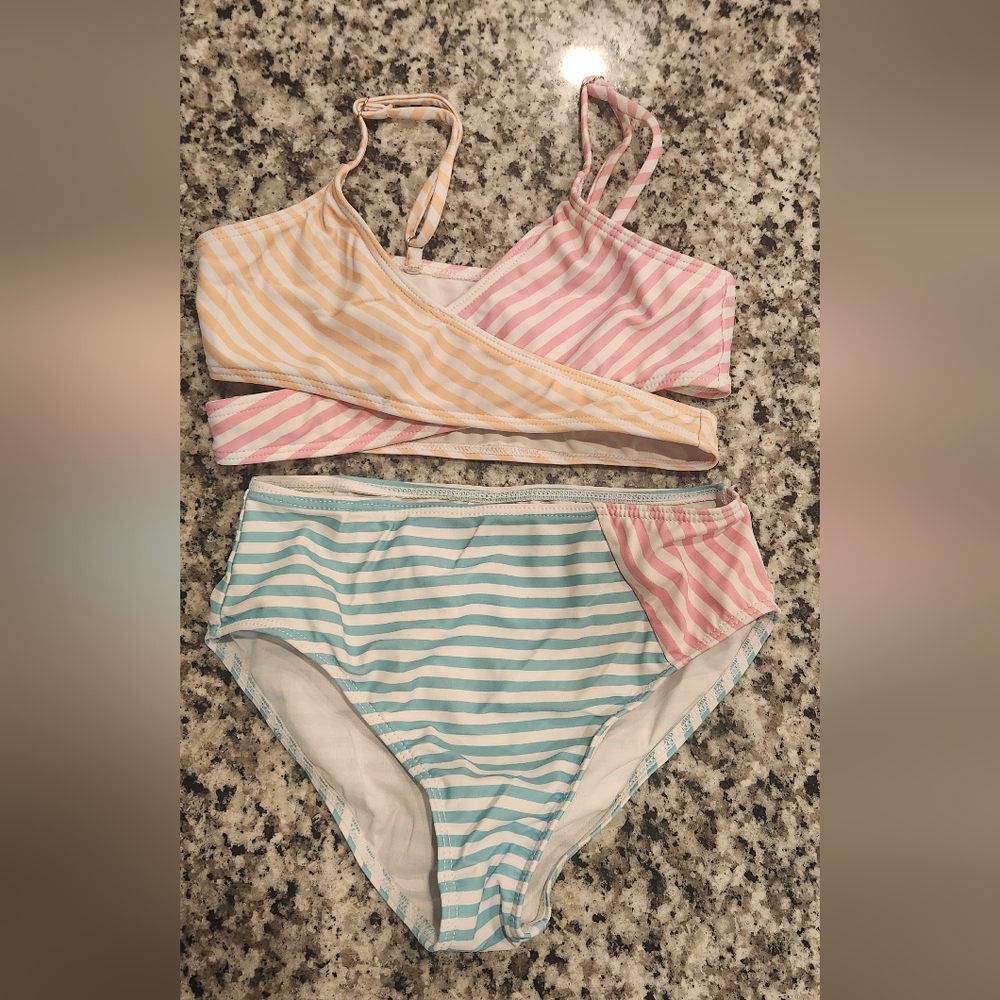 Girl two piece bathing suit